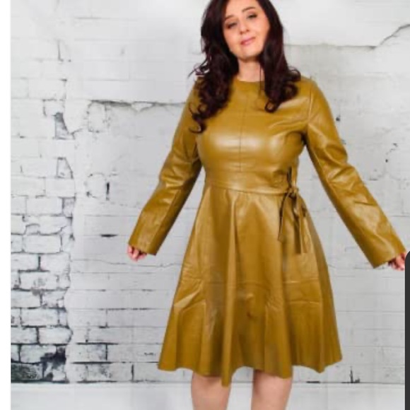 Faux Leather Midi Dress - Picture 7 of 12